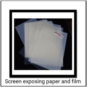 Screen exposing paper and film
